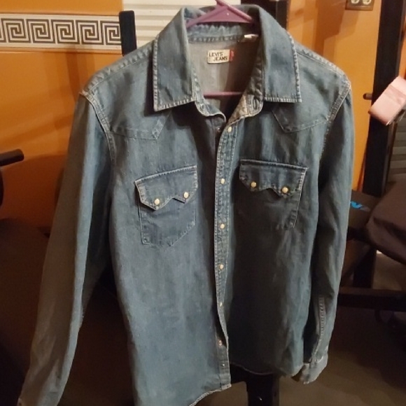 Levi's Blue Button Down Collar Shirt - Picture 1 of 6